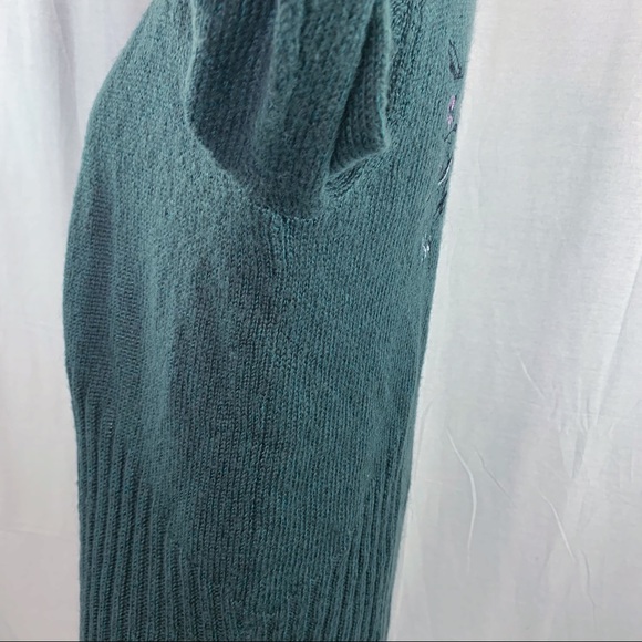 Mudd green open front embroidered floral cardigan - Picture 7 of 13